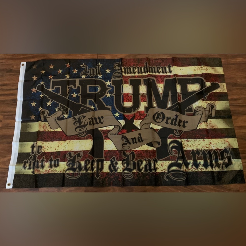 American Patriotic United States Flag Donald Trump 2nd Amendment Flag